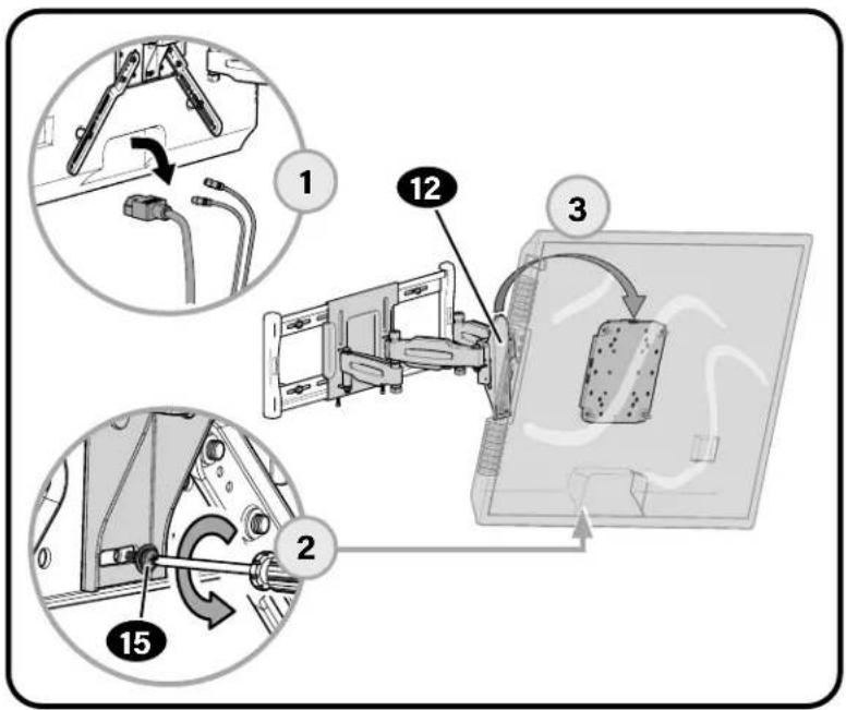 SANUS MFLF1 - REMOVING THE TV REMOVING THE ARM - 2