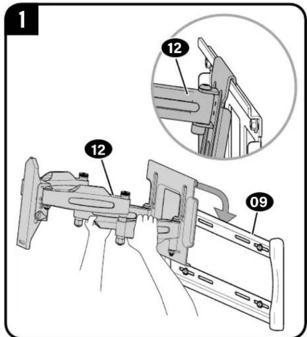 SANUS MFLF1 - Attach Arm to Wall Plate - 2