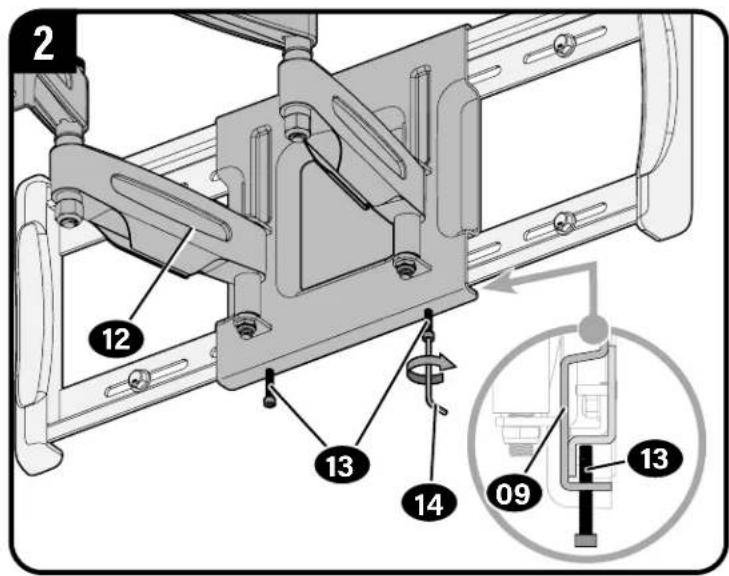 SANUS MFLF1 - Attach Arm to Wall Plate - 4