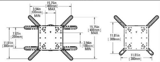SANUS MFSF1 - Dimensions - 1