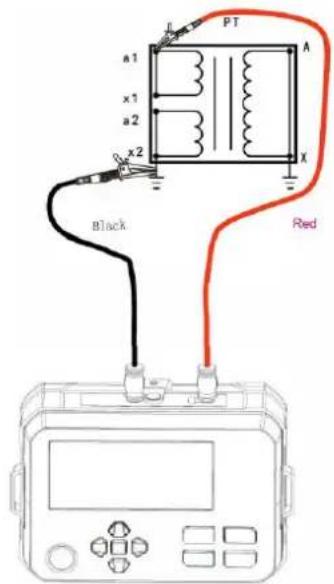 Uni-T UT503PV - Mesurer la résistance d'isolement entre les enroulements secondaires - 1