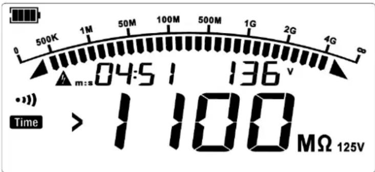 Uni-T UT503PV - Mesure de la résistance d'isolement par minuterie - 2