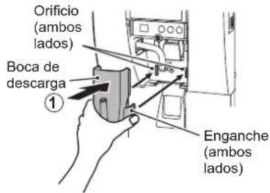 Hoshizaki DCM-60KE - [b] Panel frontal, boca de descarga, pulsador, limpieza/esterilización de la salida de dispensación de hielo (diaria) - 3