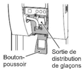 Hoshizaki DCM-60KE - [b] Nettoyage/désinfection du panneau avant, du bec verseur, du bouton-poussoir et de la sortie de distribution de glaçons (quotidiennement) - 3