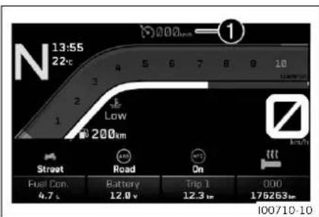 KTM 990 Duke (2024) - Affichage du régulateur de vitesse (en option) - 1