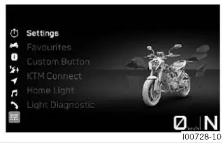 KTM 990 Duke (2024) - Settings - 1