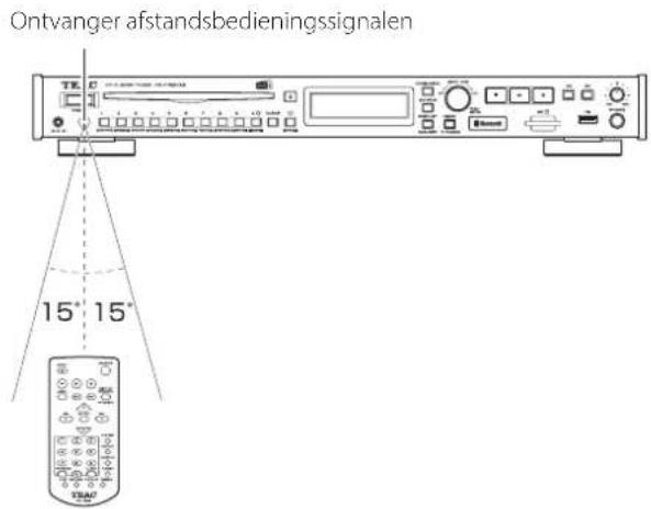 TEAC CD-P750DAB - De draadloze afstandsbediening gebruiken - 1