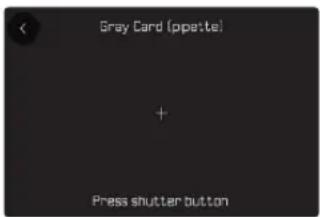 Gray Card (opsete) + Press shutter button