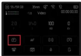 55/59 GB 35mm Video 2.0 1/4.0 100 0 P S ISO EV iAF (+) AUTO AB 00:00:00.00