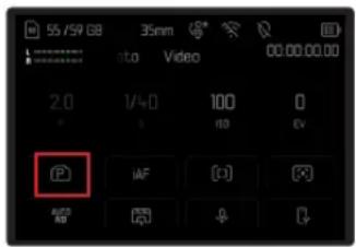 55/59 GB 35mm Video 2.0 1/40 100 0 P S I/O EV iAF - - - AUTO AD DCU - + 00:00:00:00