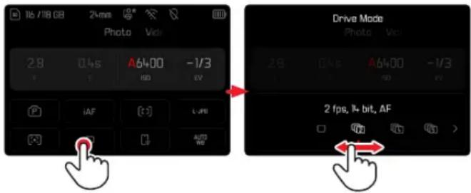 16/118 GB 24mm Photo Vide 28 0.4s A6400 -1/3 T T ISO EV P IAF [+] LJPB AUTO WE Drive Mode Photo Vide 28 0.4s A6400 -1/3 T ISO EV 2 fps, 1+ bit, AF OFF