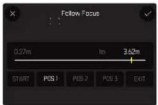 Follow Focus 0.27m lm 3.62m START POS 1 POS 2 POS 3 EXIT