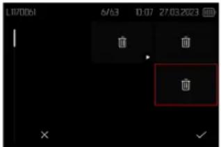 LEICA SL3 - SUPPRESSION DE PLUSIEURS ENREGISTREMENTS - 1