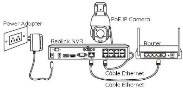 REOLINK RLC-823S2 - Présentation de la Caméra Diagramme de Connexion - 2