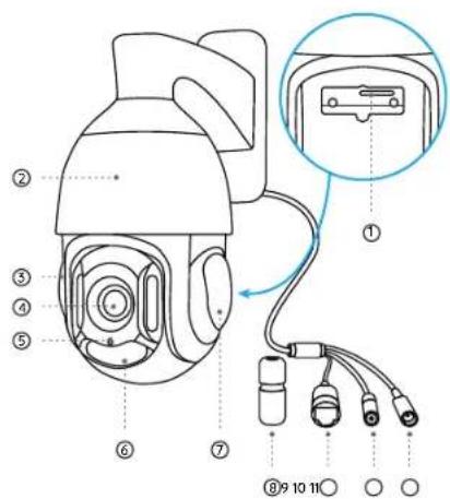 REOLINK RLC-823A 16X - Présentation de la caméra Diagramme de connexion - 1