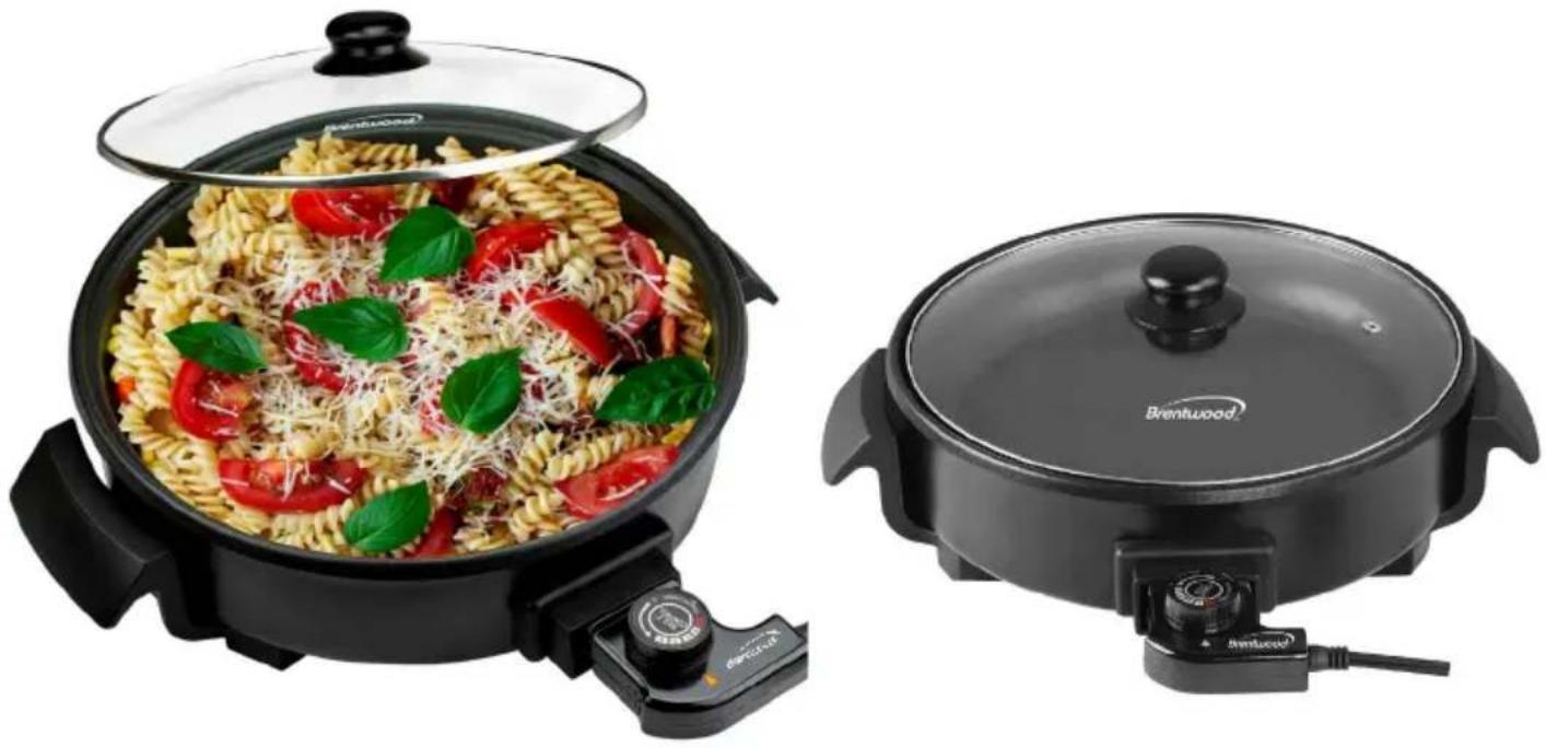 Brentwood SK-67BK - 12" ELECTRIC SKILLET SARTEN ELECTRICA 30CM SKILLET ELECTRIQUE 30CM - 1