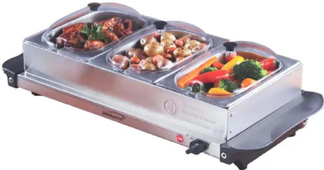 Brentwood BF-315 - BUFFET SERVER &amp; WARMING TRAY - 1