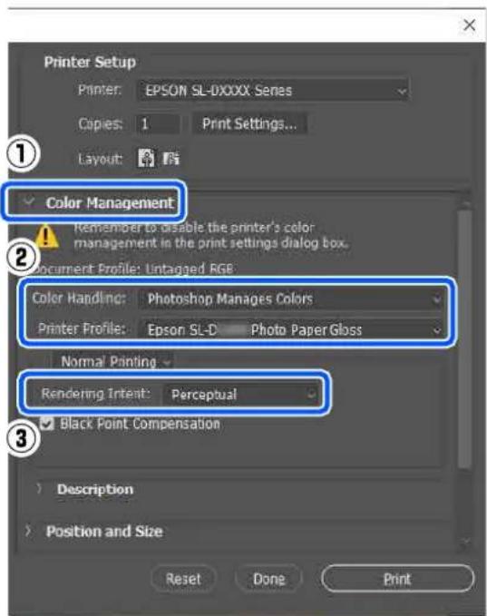 EPSON SureLab SL-D1000 - Exemple avec Adobe Photoshop 2021 - 1
