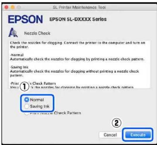 EPSON SureLab SL-D1000 - Utilisation de l'outil de maintenance (Mac) - 1