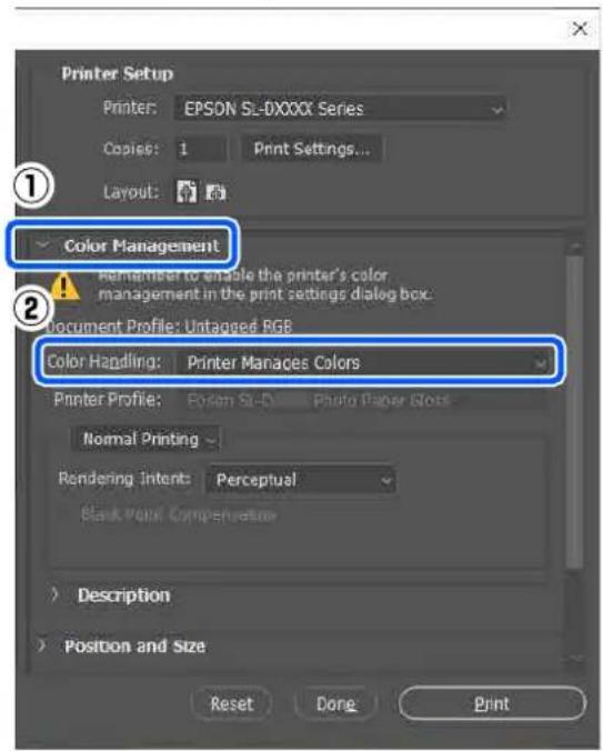 EPSON SureLab SL-D1000 - Exemple avec Adobe Photoshop 2021 - 1