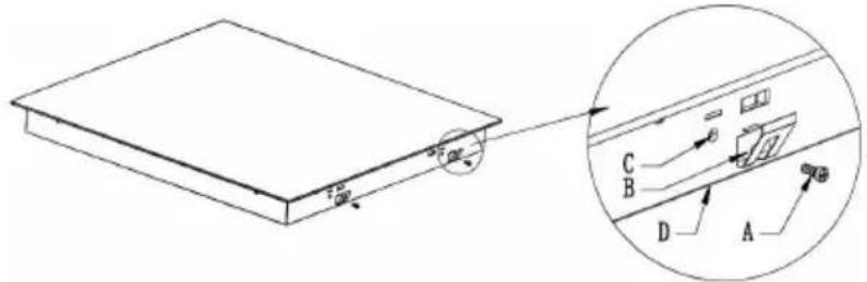 CANDY HIFS85MCTT - Adjusting the bracket position - 1