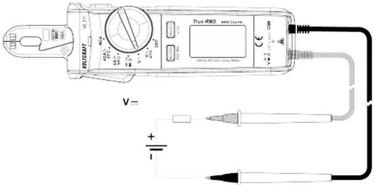 VOLTCRAFT VC371 - Messung von Gleichspannung (DC) - 1