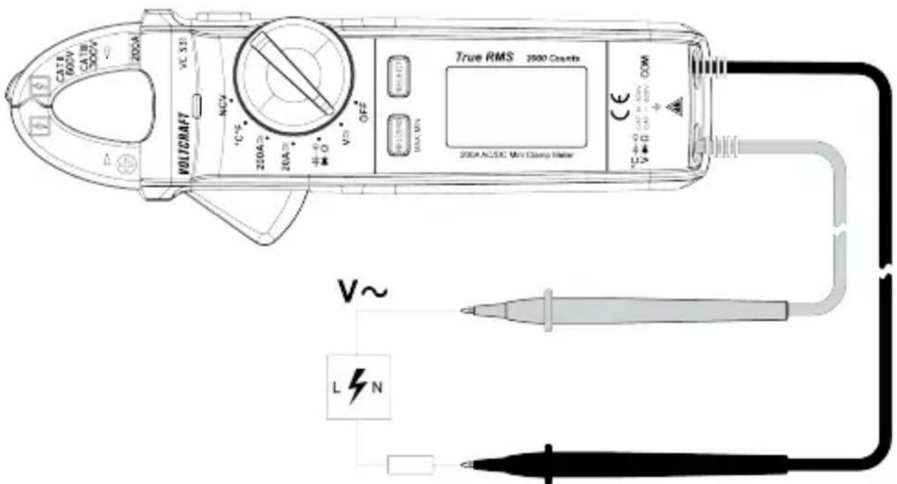 VOLTCRAFT VC331 - Messung von Wechselspannung (AC) - 1