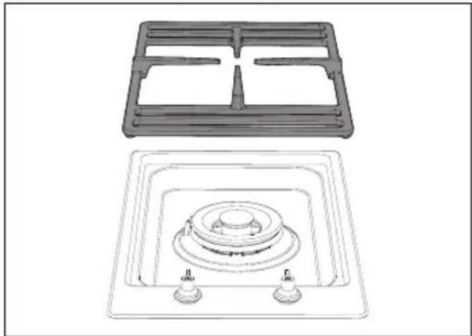 SMEG PGF31G2 - Position correcte des grilles - 1