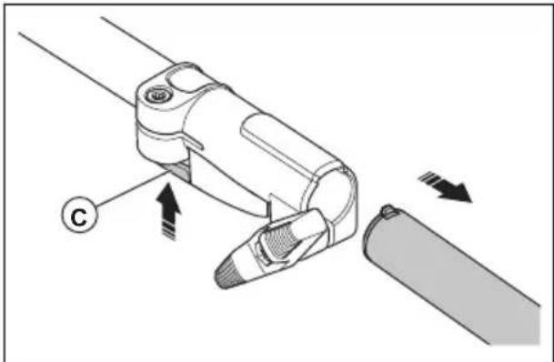 HUSQVARNA 330iKE - To disassemble the two-piece shaft - 2
