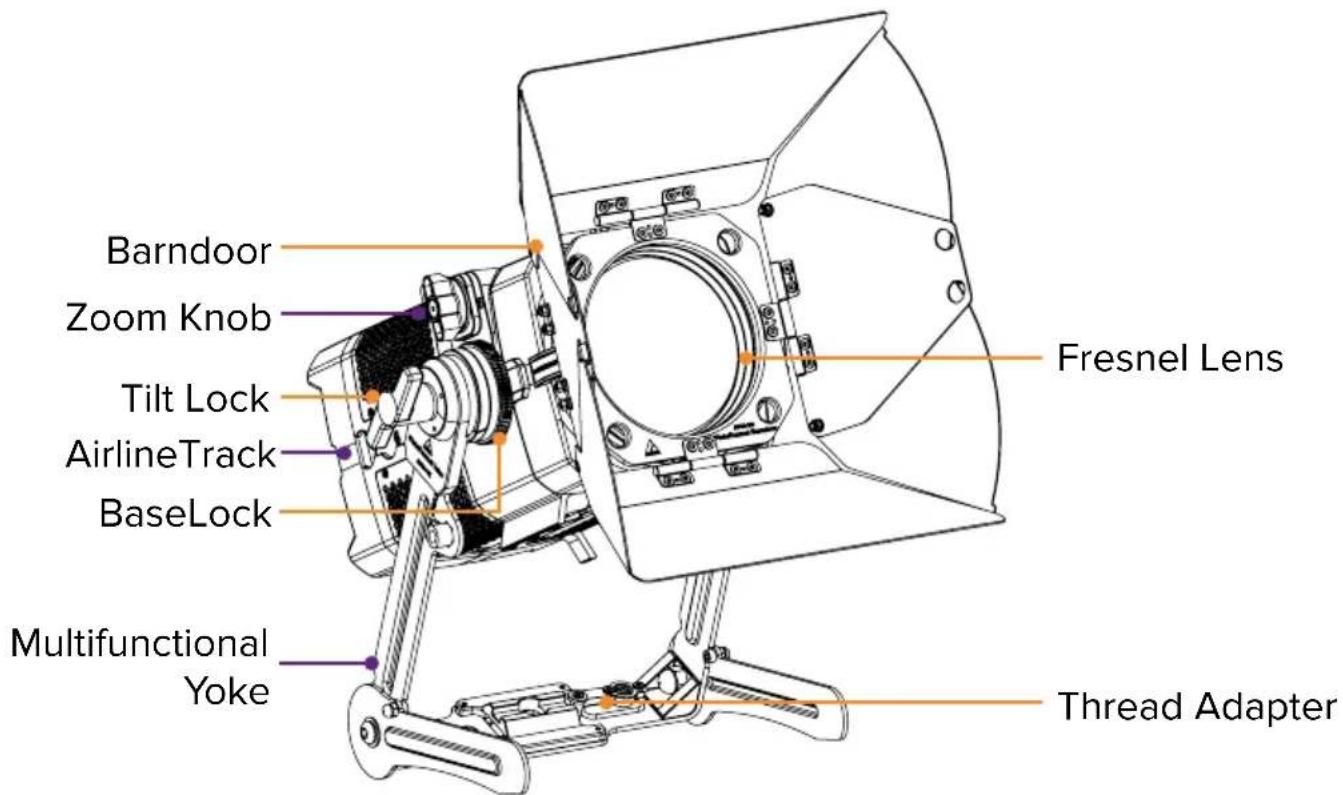 Astera Pluto Fresnel - Isometric view - 1