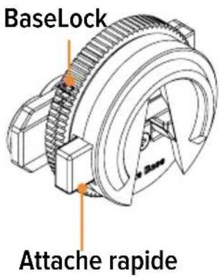 Astera Pluto Fresnel - Fixation de lyre (AF80-YK) avec YokeBase (AF80-YKB) - attache rapide - 1