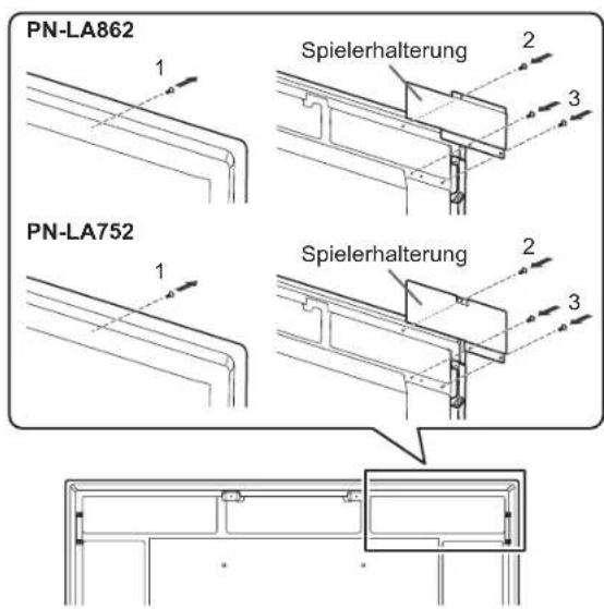 SHARP PN-LA652 - ■Befestigung der Spielerhalterung (PN-LA862/PN-LA752) - 1