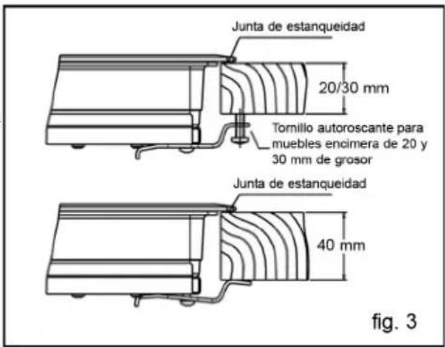 TEKA TBC 32000 XFL BK - Anclaje de la encimera de cocción - 2