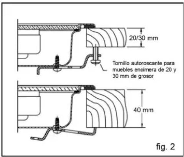 TEKA TBC 32000 XFL BK - Anclaje de la encimera de cocción - 1