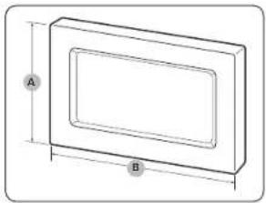 SAMSUNG MS23A7318GK - Dimensiones Procedimiento de instalación del horno microondas - 3