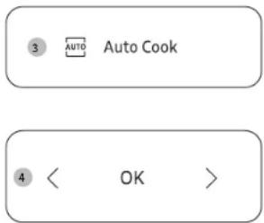 3 AUTO Auto Cook 4 < OK >