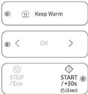 SAMSUNG MS23A7318GK - Uso della funzione Mantieni caldo - 1