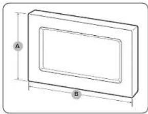 SAMSUNG MS23A7318GK - Afmetingen Installatieprocedure van de magnetron - 3