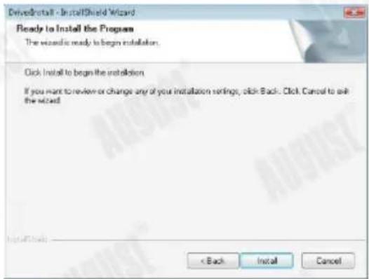 August DVB-T208 - Installation pour Windows OS - 7