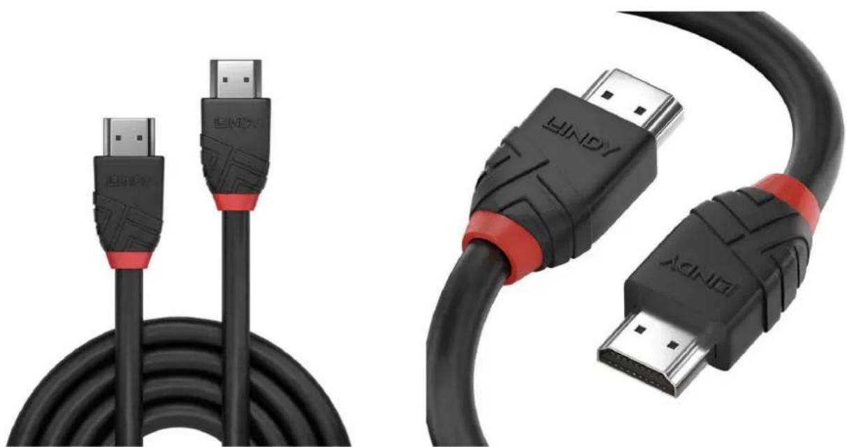 Lindy 36773 - 3m 8K60Hz HDMI cable, Black Line - 1