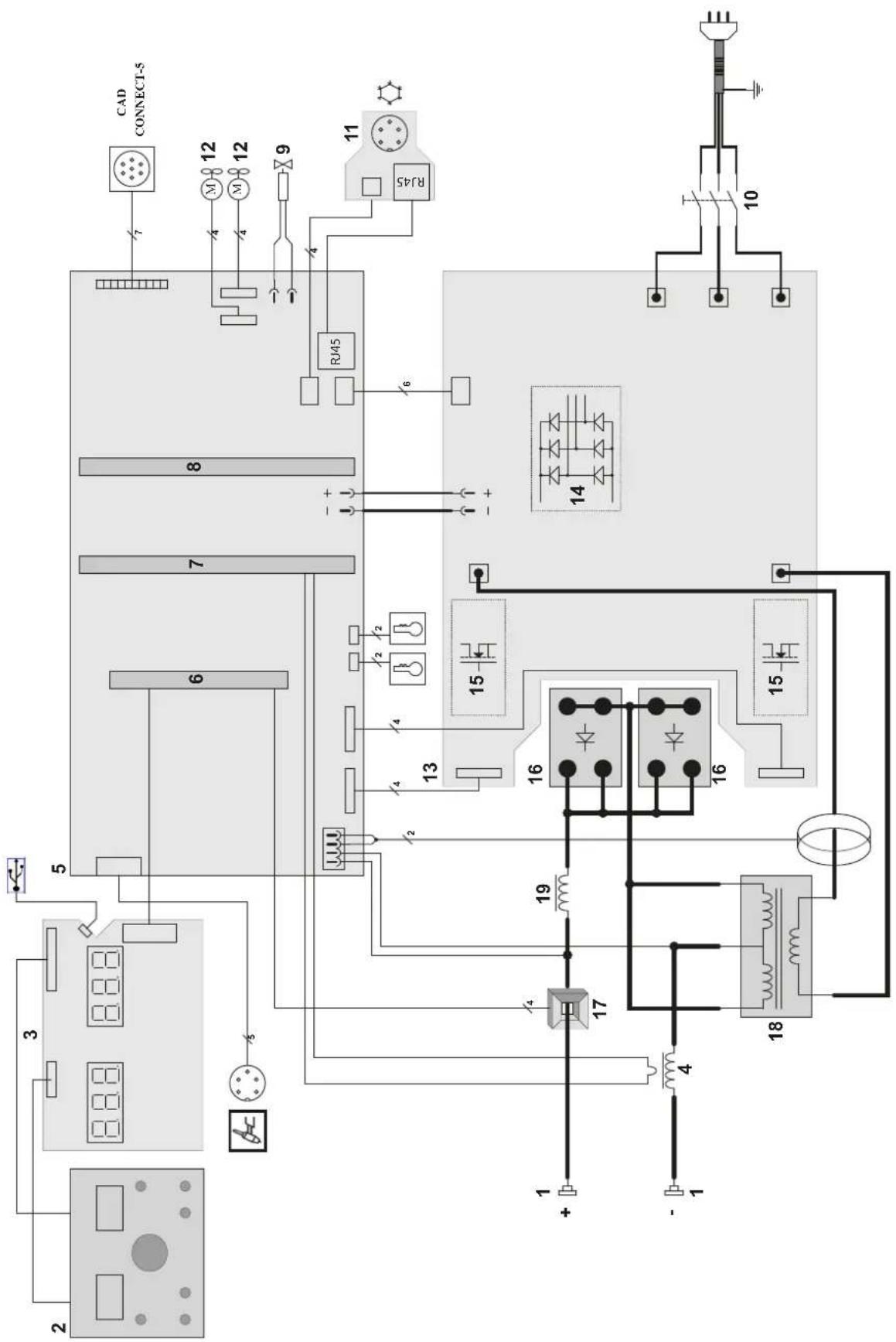 GYS TITAN 321 DC TRI - CIRCUIT DIAGRAM / SCHALTPLAN / DIAGRAMA ELECTRICO / ЭЛЕКТРИЧЕСКАЯ СХЕМА / ELEKTRISCHE SCHEMA / SCEMA ELETTRICO - 2