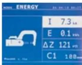 ENERGY I 7.3 kA E 0.1 kA ΔZ 121 kA C1 100A