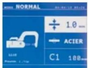 NORMAL + 1.0 mm ACIER C1 100 mm LINE Pension: 1.04