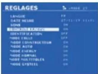 REGLAGES LANGUAGE DATE MELIND SOMES RIGHT ON CHANGES IDENTIFICATION NODE CIRCLE NODE CONSTRUCTION NODE AUTO NODE CHERLY NODE NORMAL NODE MULTITIBLES NODE GYKETES