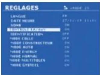REGLAGES LANGUAGE DATE MELIE SOMES BEIJING ITEMS IDENTIFICATION MODE ELLICE MODE CONSTRUCTION MODE AUTO MODE CHERLY MODE NORMAL MODE MULTITIBLES MODE SYMBOLS