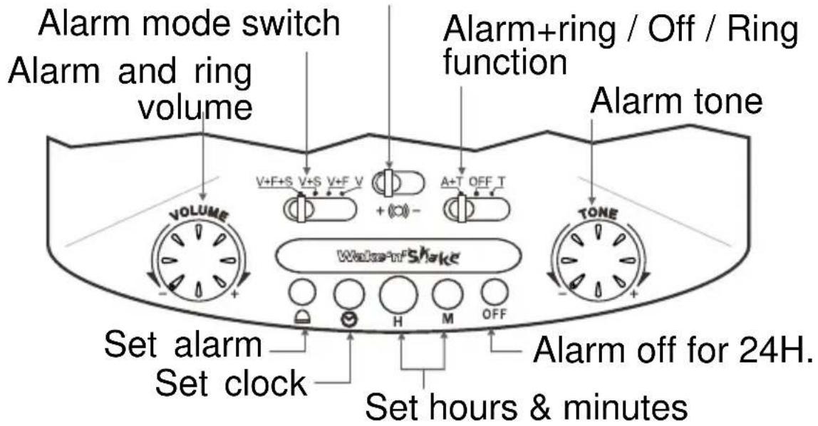 GEEMARC Wake’n’Shake JUMBO - Large display alarm clock with shaker - 1