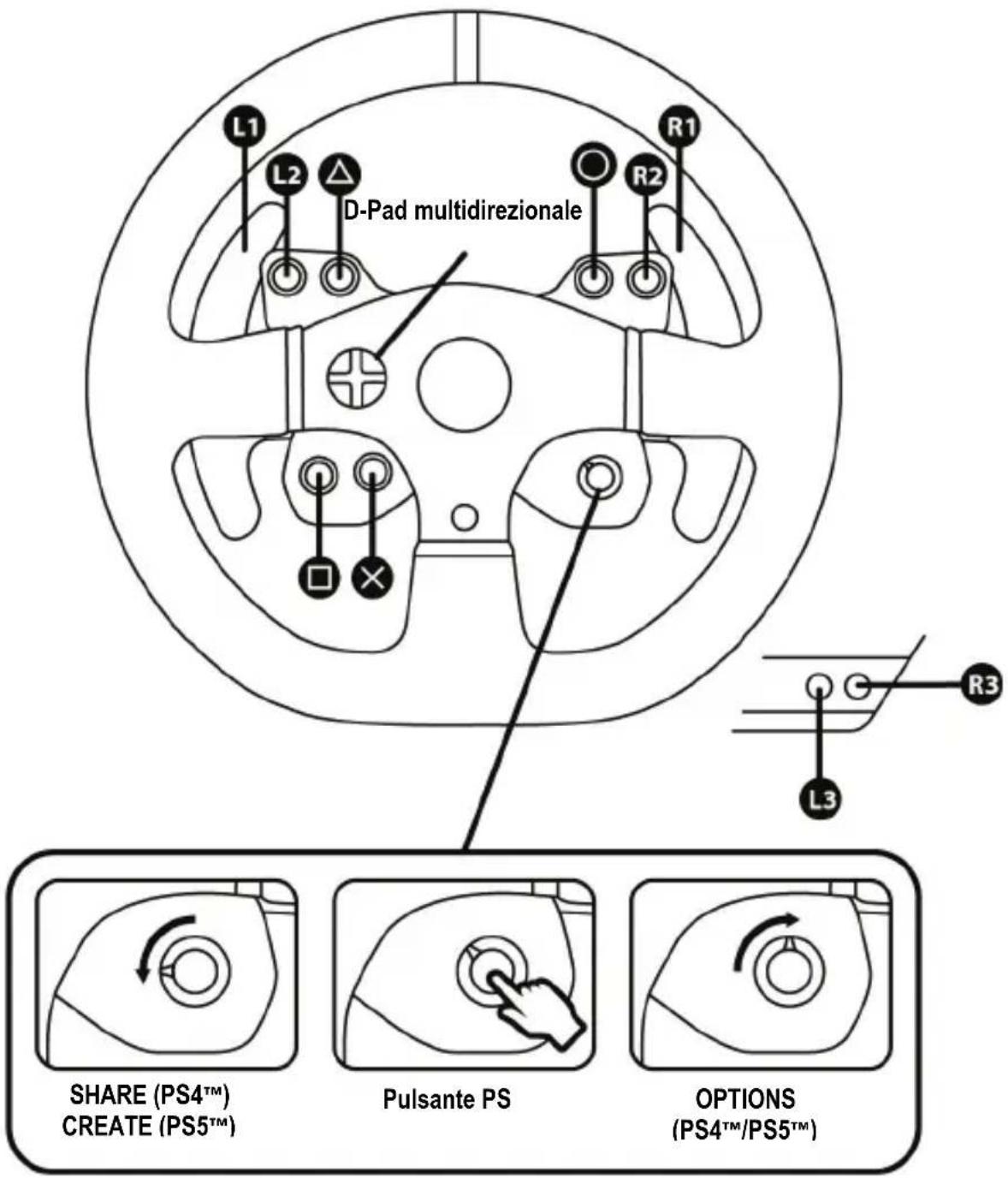THRUSTMASTER T300RS GT Edition - MAPPATURA PER CONSOLE PLAYSTATION®5 E CONSOLE PLAYSTATION®4 - 1