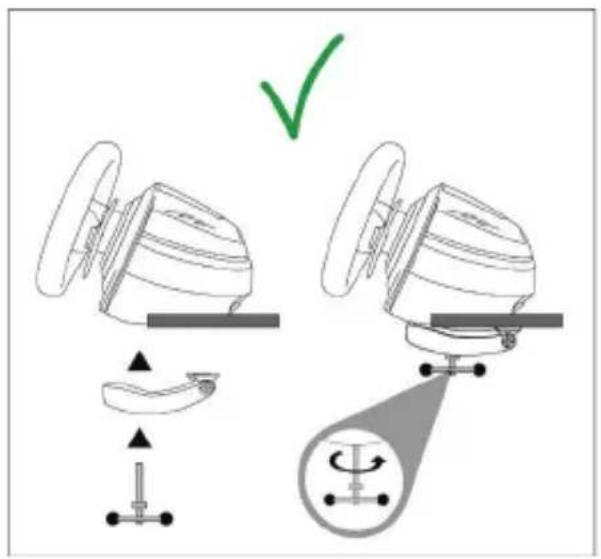 THRUSTMASTER T300RS GT Edition - Attaching the racing wheel to a table or a desktop - 1