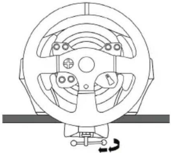 THRUSTMASTER T300RS GT Edition - De voet van het racestuur aan een cockpit bevestigen - 2