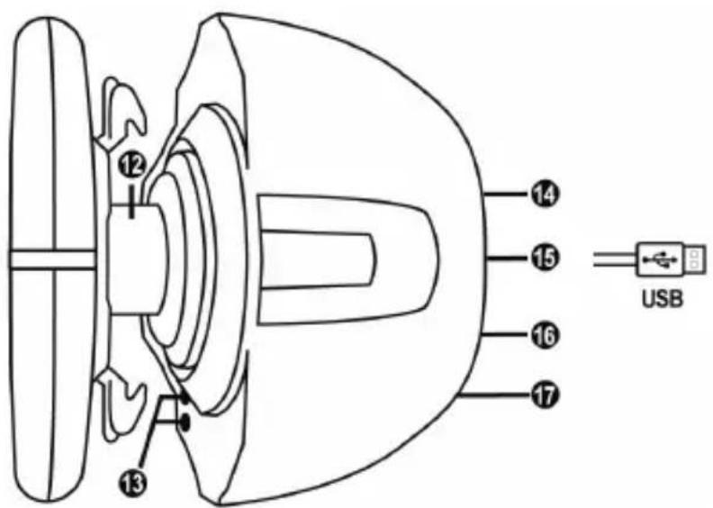 THRUSTMASTER T300RS GT Edition - Informações importantes sobre o seletor USB (5): - 1